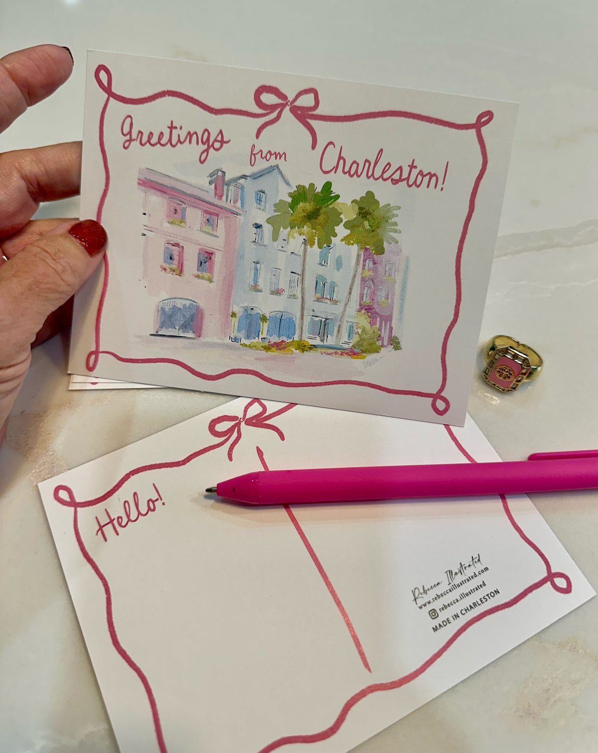 GREETINGS FROM CHARLESTON (SET OF 5)  - Postcards