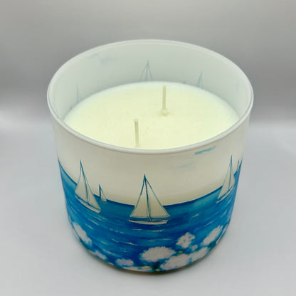 WHITE SAILBOATS - Candle