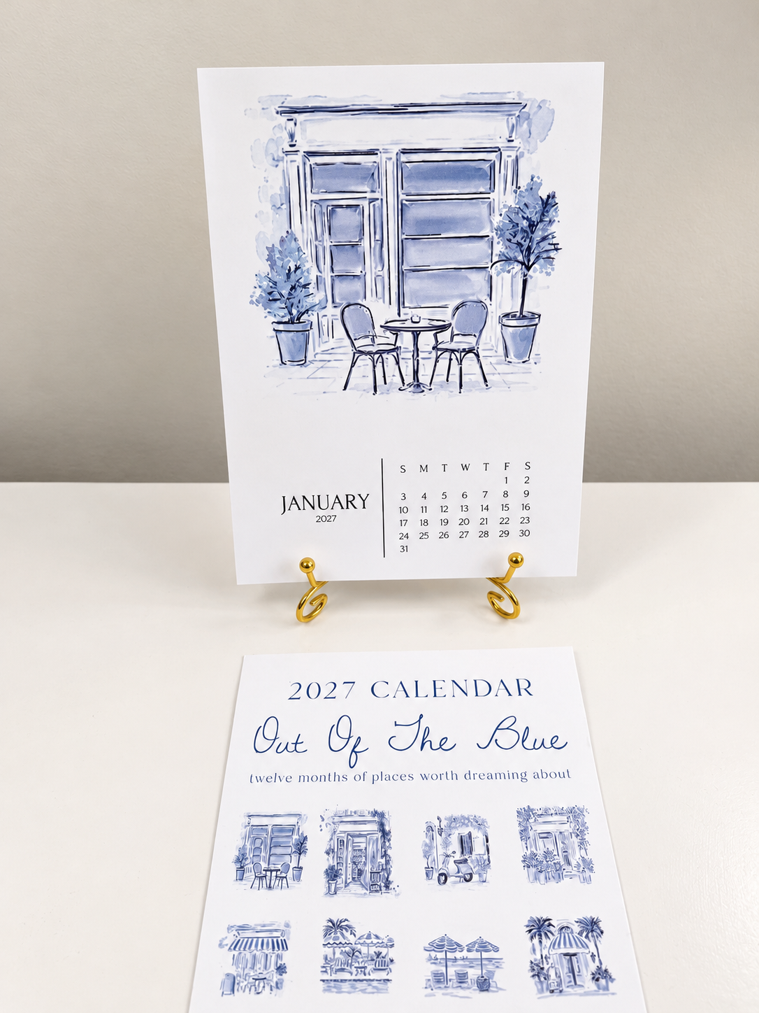 Out of the Blue 2027 Desk Calendar