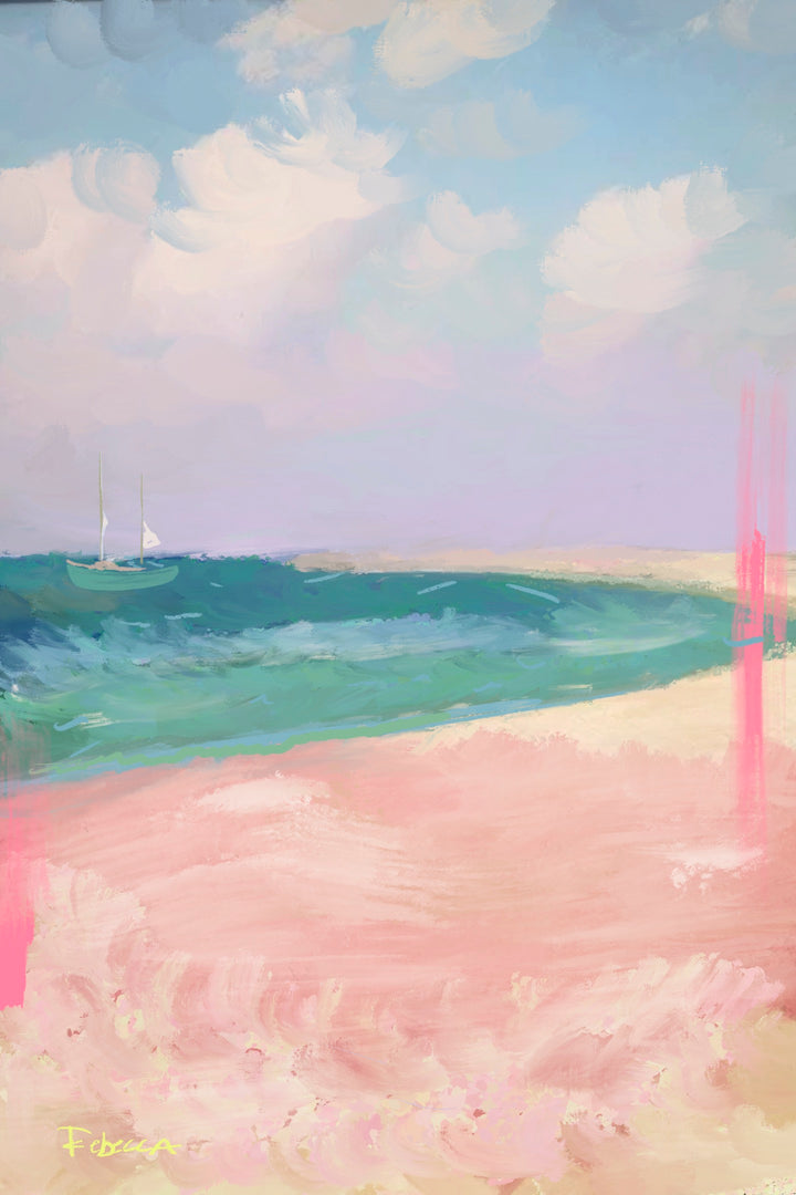 PASTEL SAILBOAT - Art Print