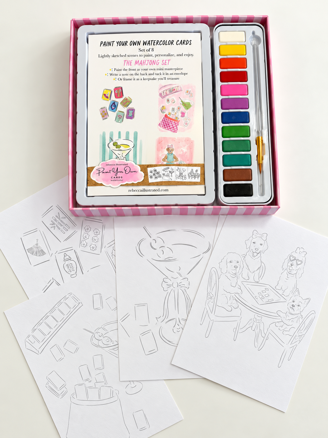 PAINT YOUR OWN: Watercolor Kit- Mahjong