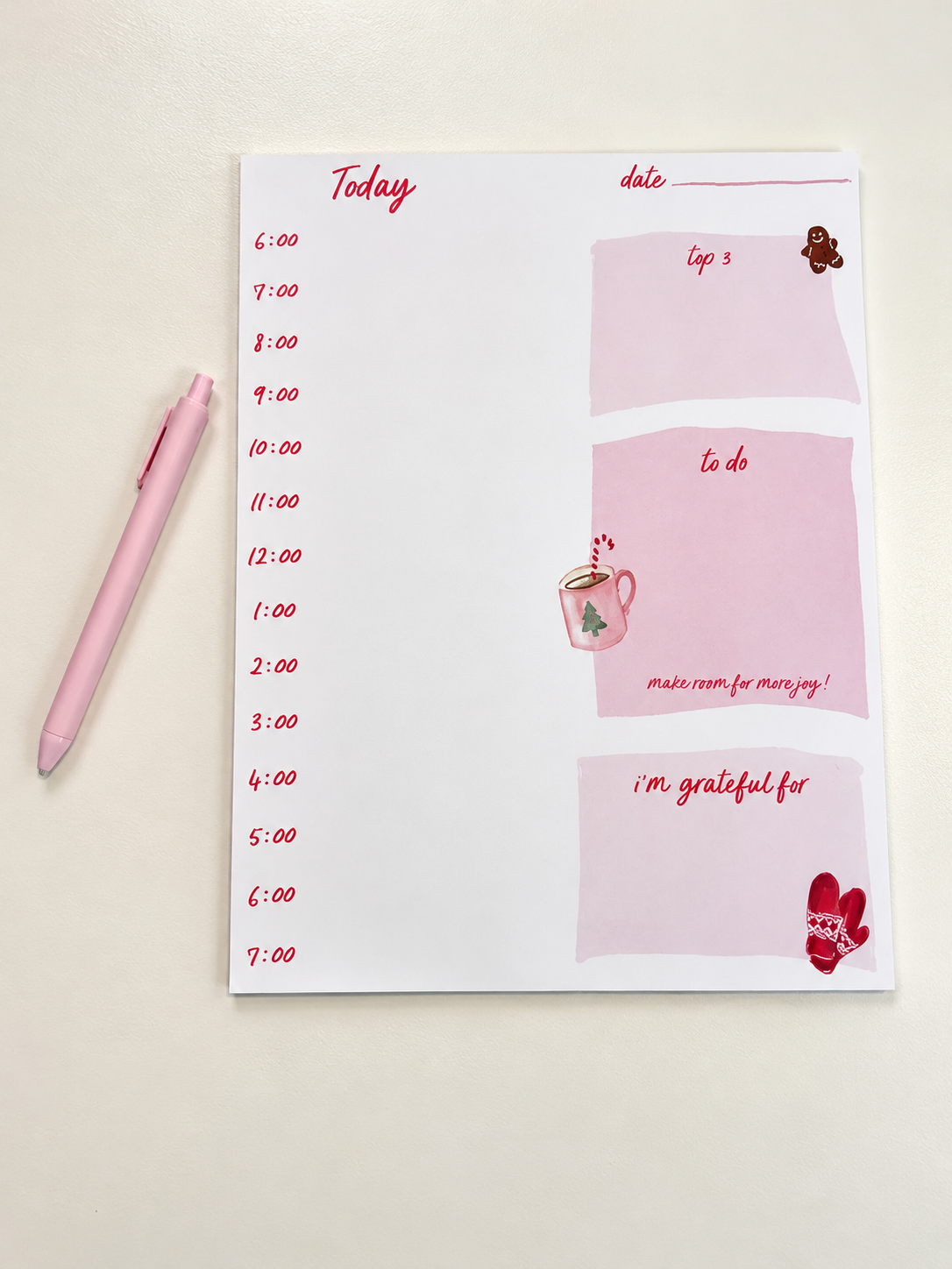 Christmas Daily Planner Notepad