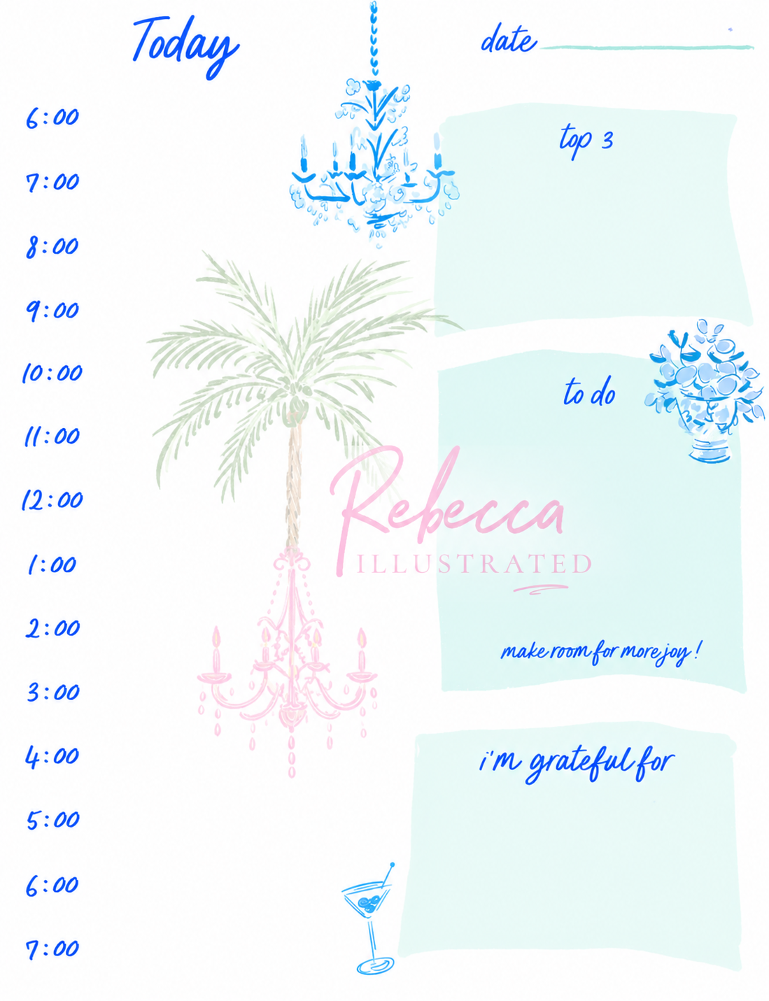Chandelier Daily Planner Notepad