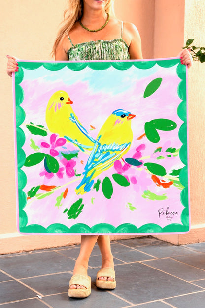 CANARIES-MAHJONG MAT