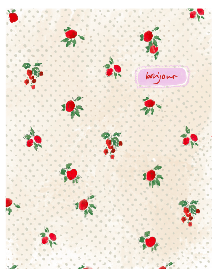 BONJOUR - Note Card