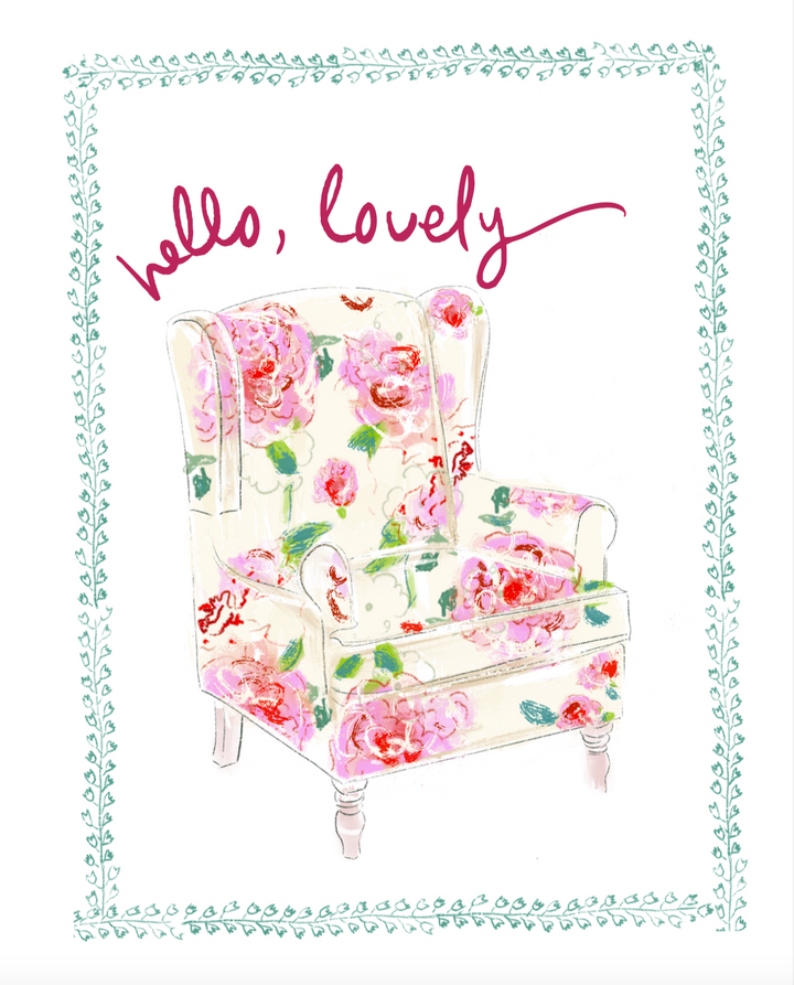 HELLO LOVELY - Note Card