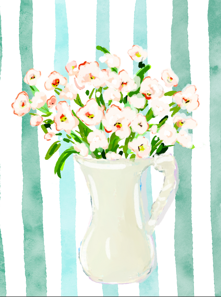 CREAM VASE - Art Print