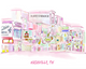 Colorful hand-drawn illustration of Nashville Broadway with neon signs, honky-tonks, and iconic landmarks in pastel pink and watercolor tones.