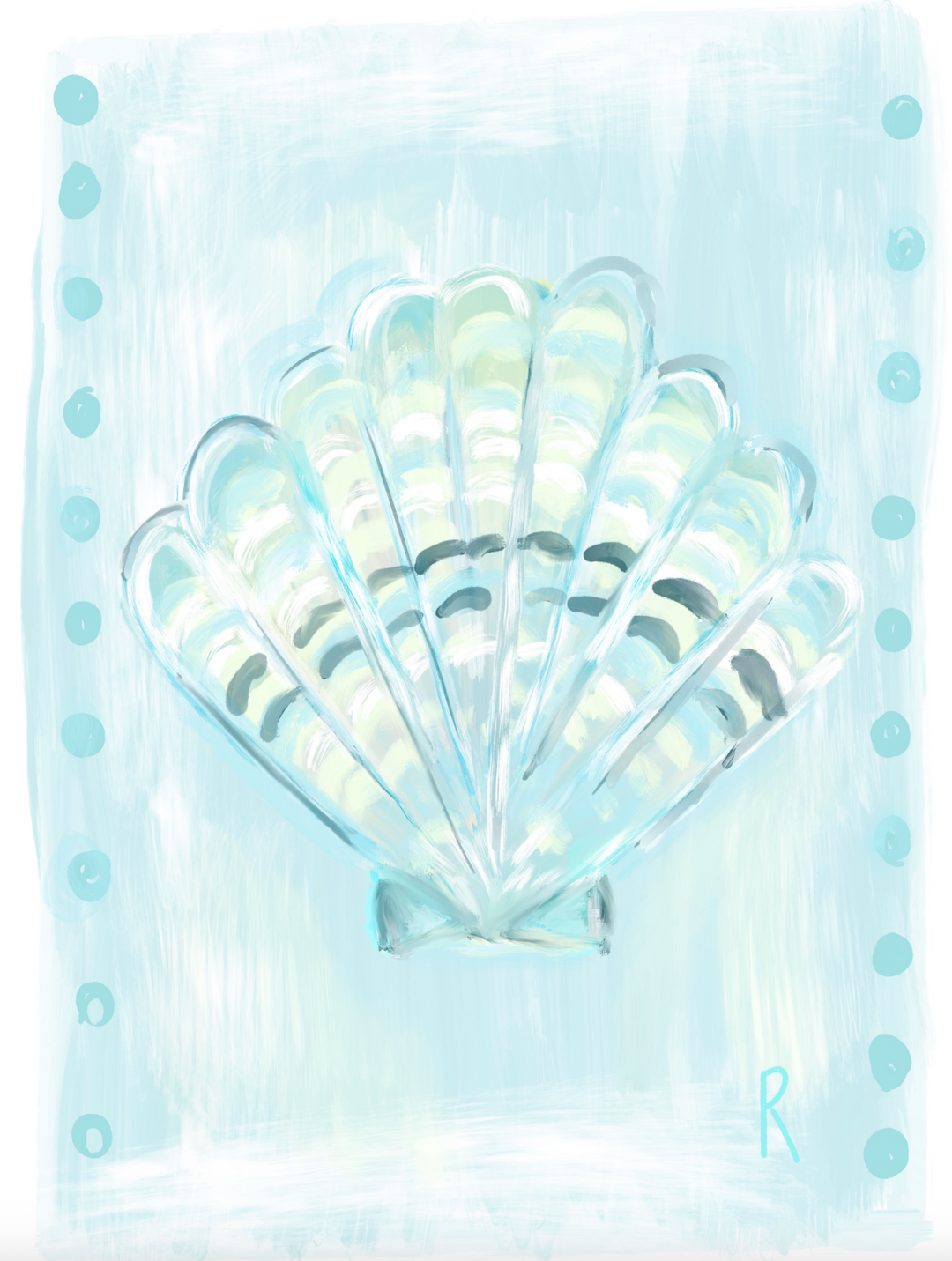 TURQUOISE BY THE SHORE- Art Print