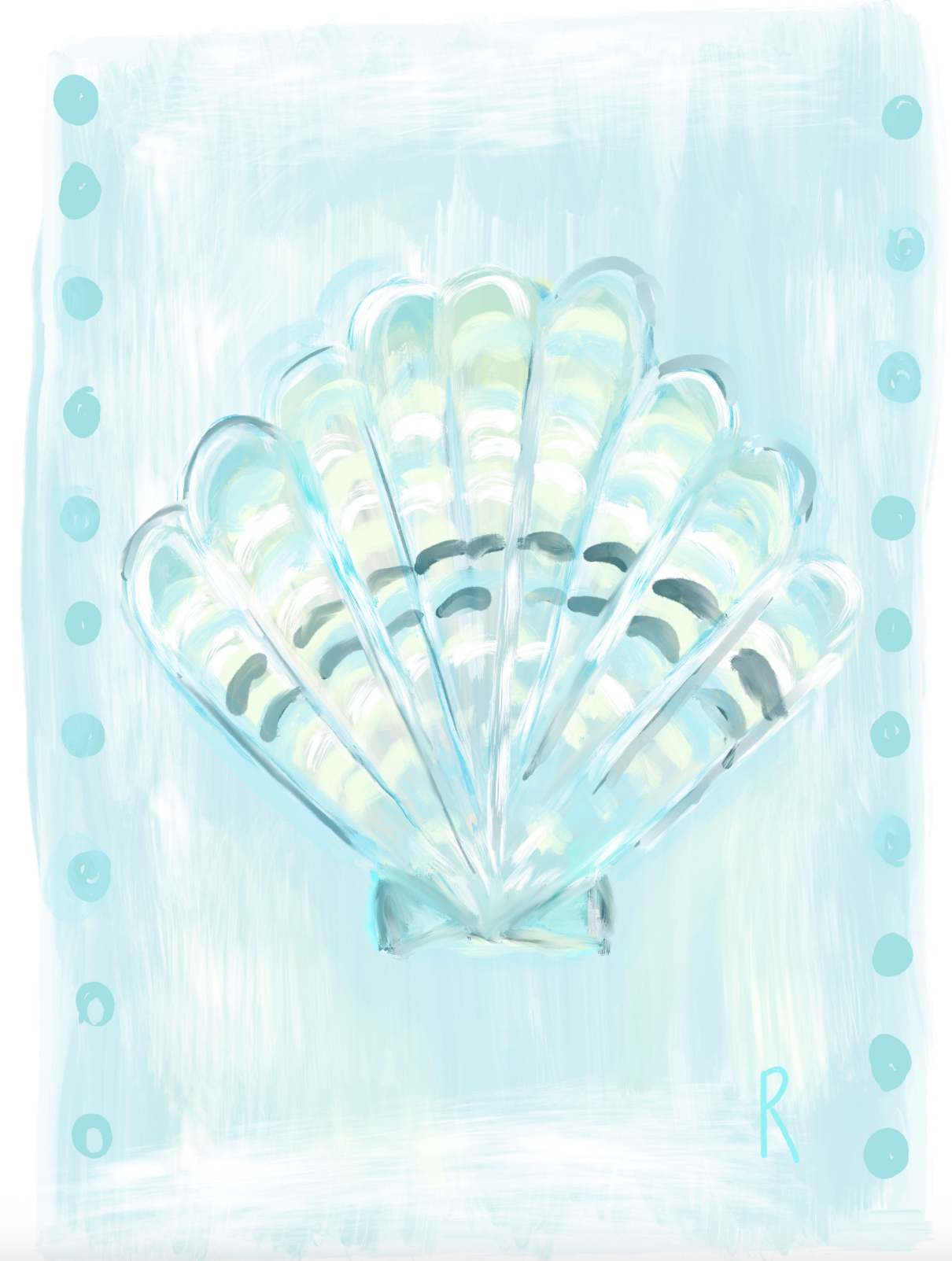 TURQUOISE BY THE SHORE- Art Print
