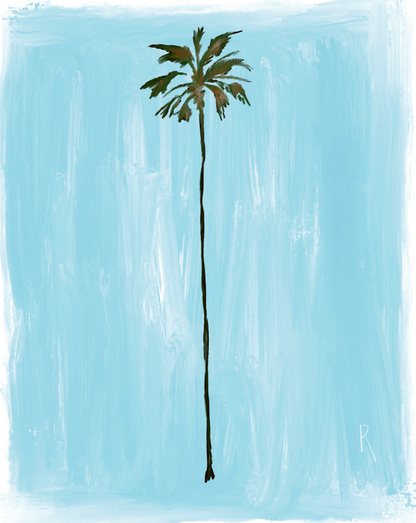 BLUE PALM- Art Print