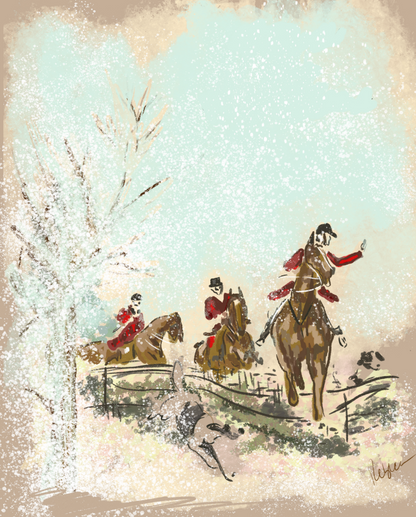 WINTER'S RIDE Art Print