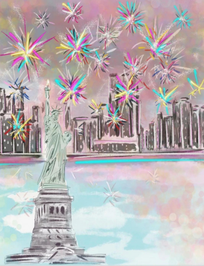 BIG APPLE FIREWORKS - Note Card