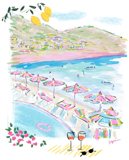 AMALFI DINNER - Art Print