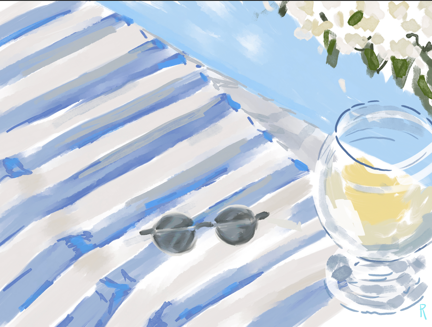 SUN AND STRIPES- Art Print