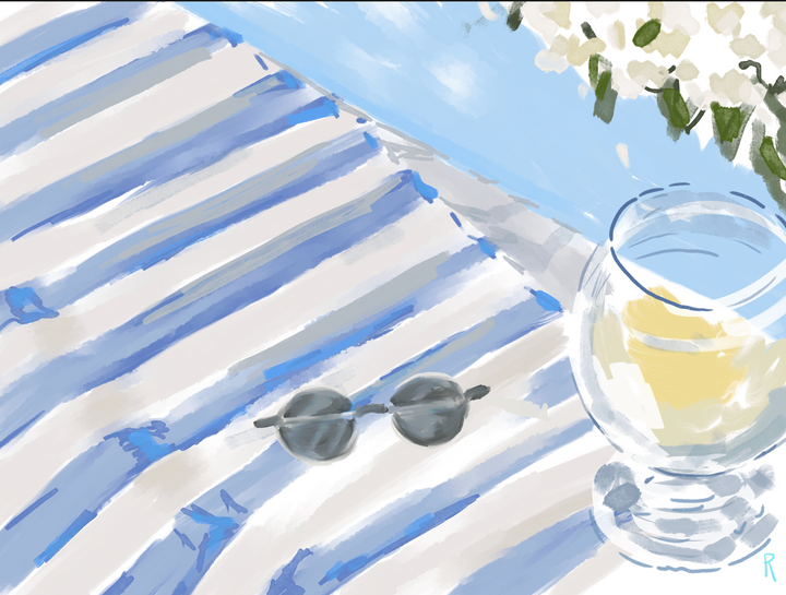 SUN AND STRIPES- Art Print