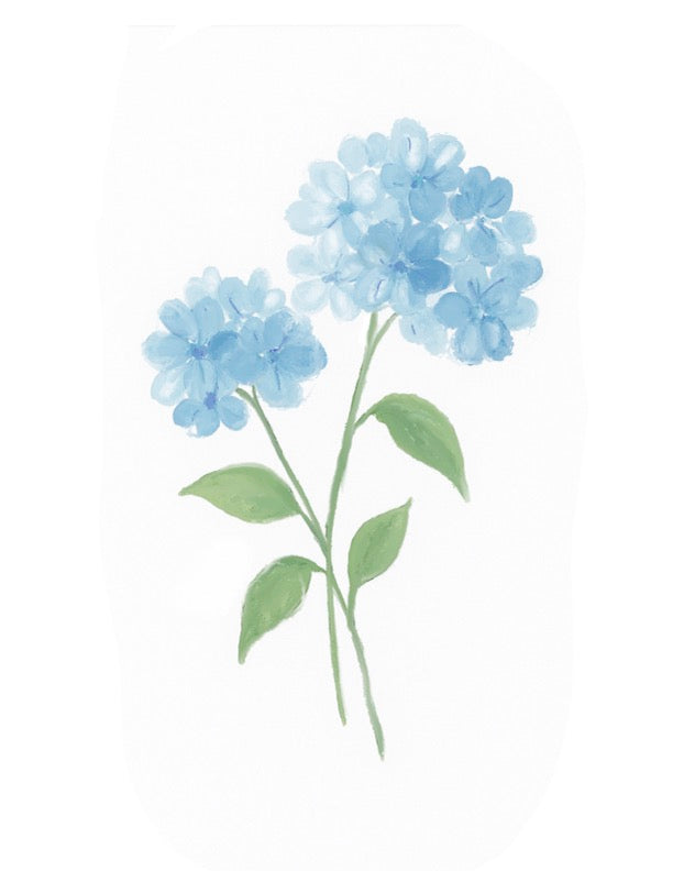 BLUE HYDRANGEAS - Note Card