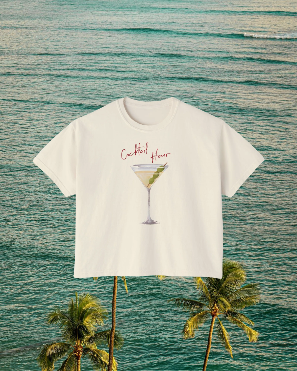 COCKTAIL HOUR MARTINI - Women's Boxy Tee