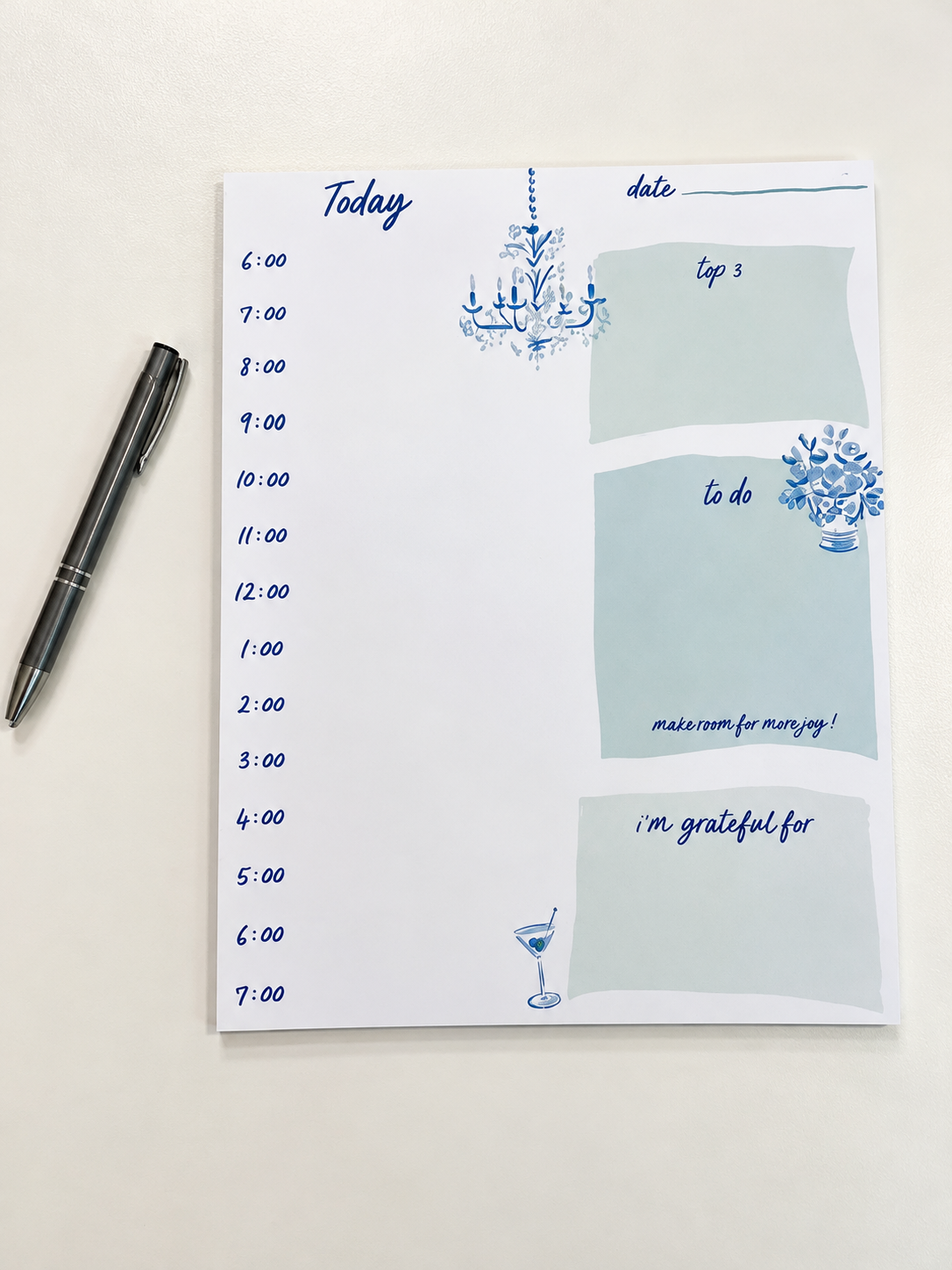 Chandelier Daily Planner Notepad