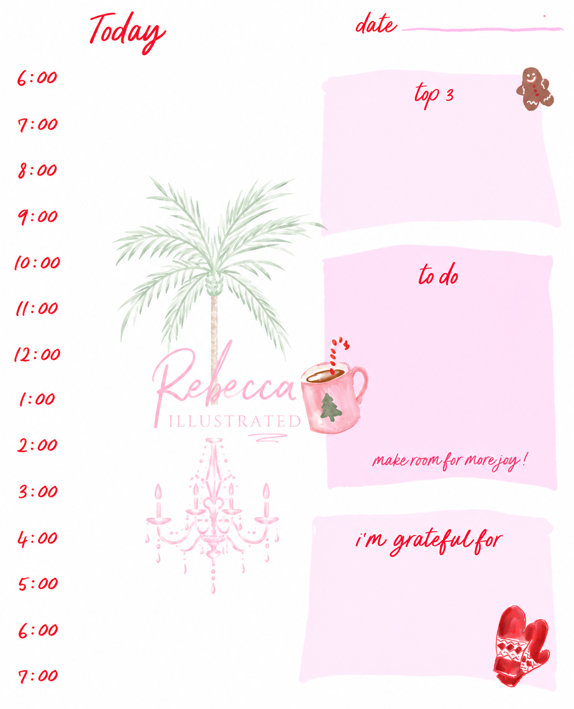 Christmas Daily Planner Notepad