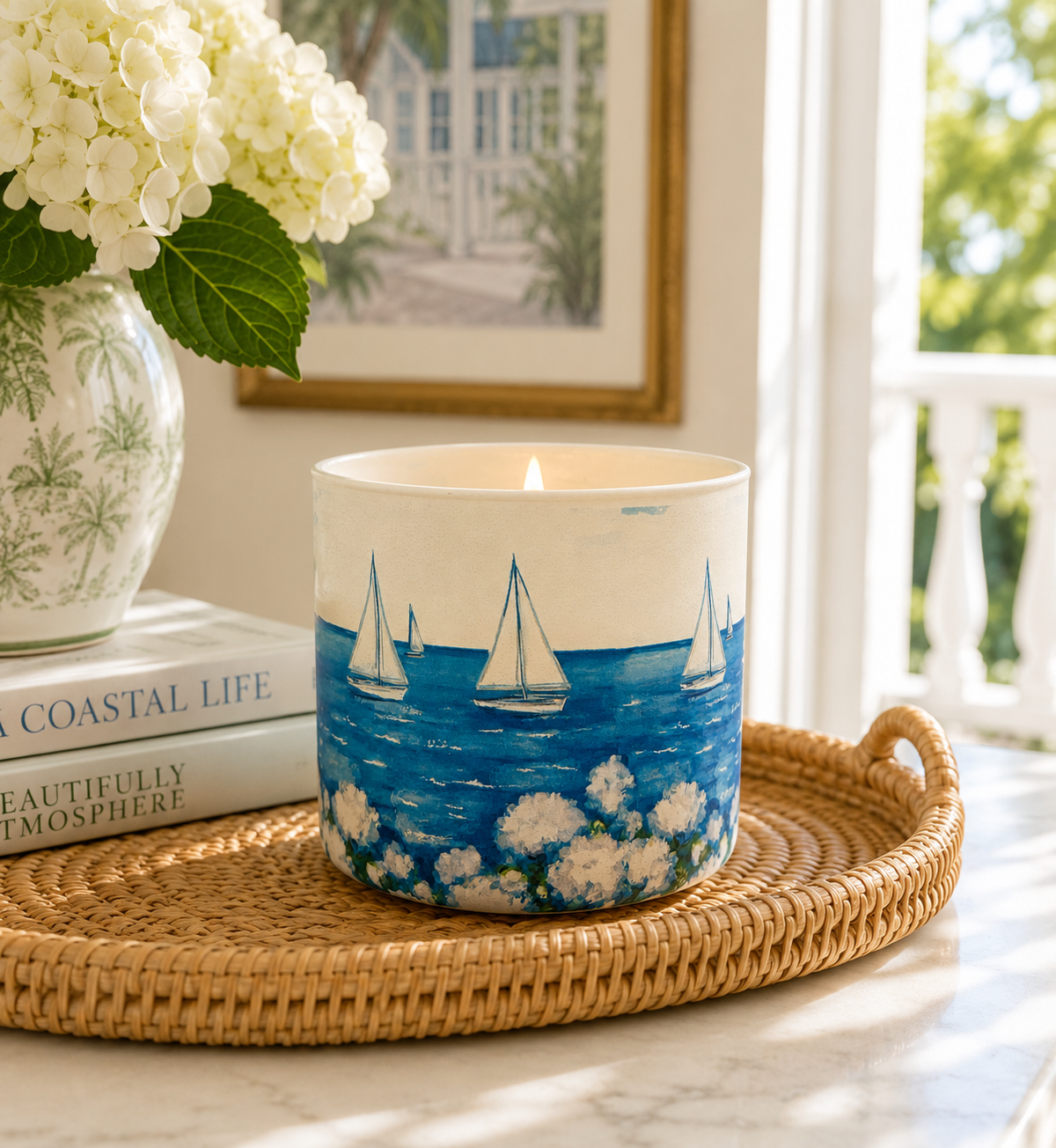 WHITE SAILBOATS - Candle