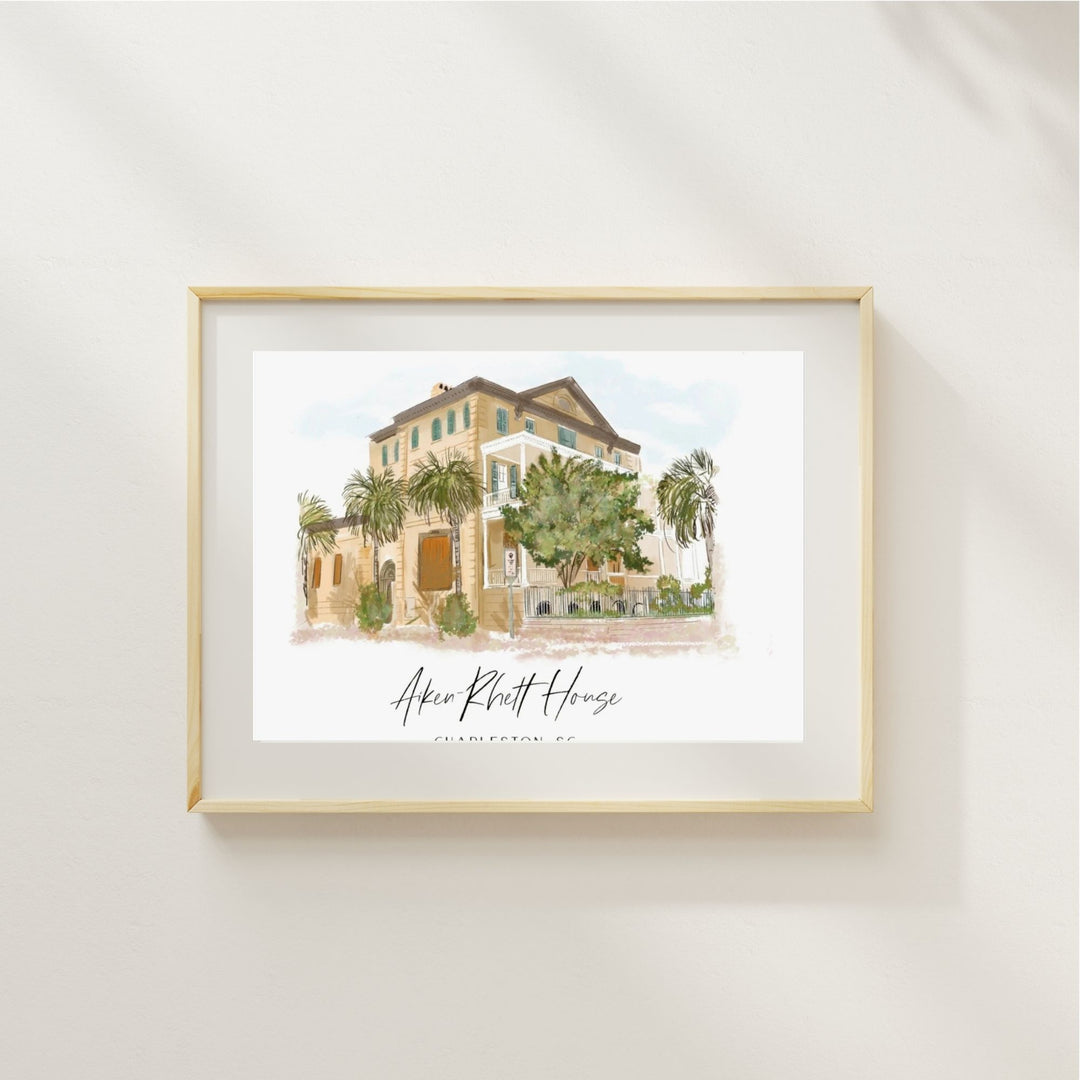 AIKEN RHETT HOUSE -Art Print