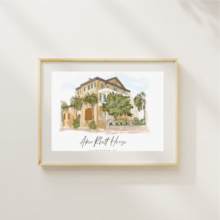 AIKEN RHETT HOUSE -Art Print