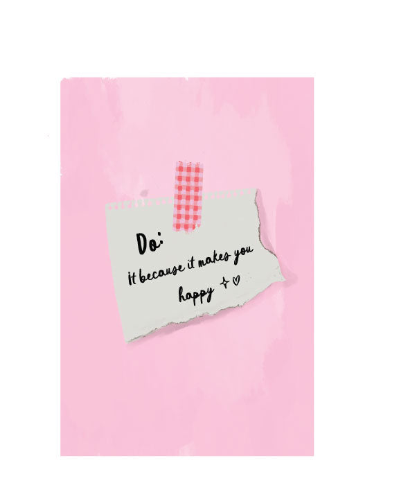 BE HAPPY - Note Card – Rebecca Illustrated