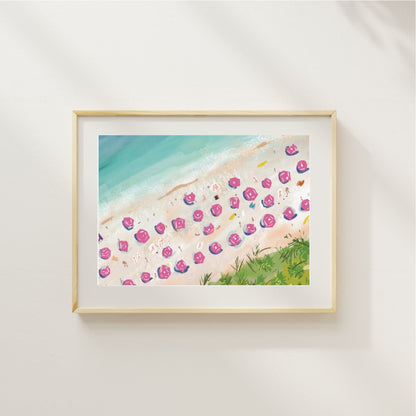 BEACH UMBRELLAS - Art Print