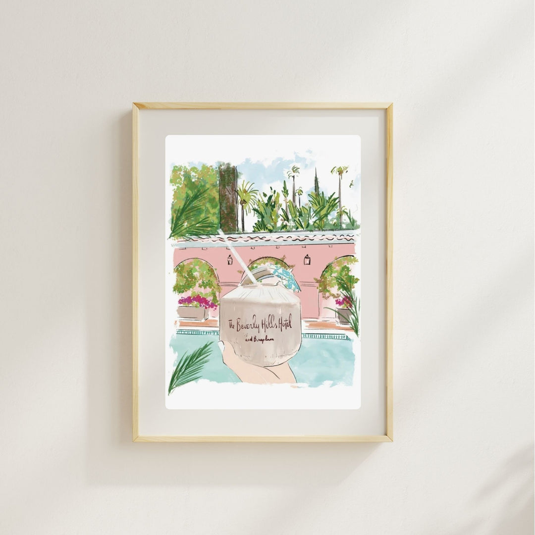BEVERLY HILLS COCONUT - Art Print