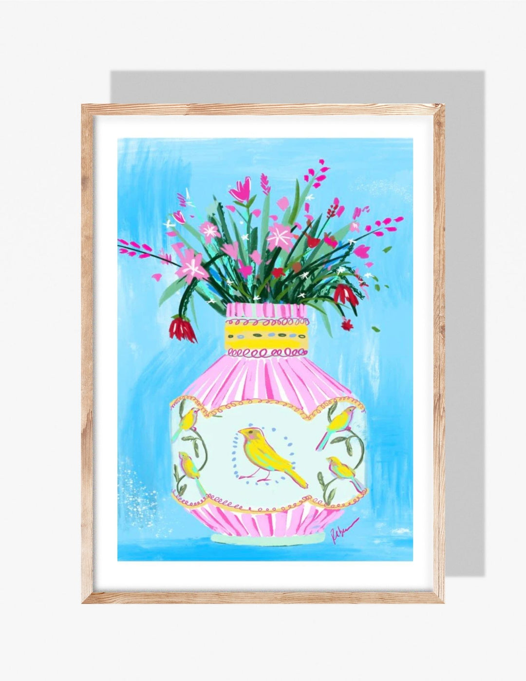 BIRD VASE - Art Print