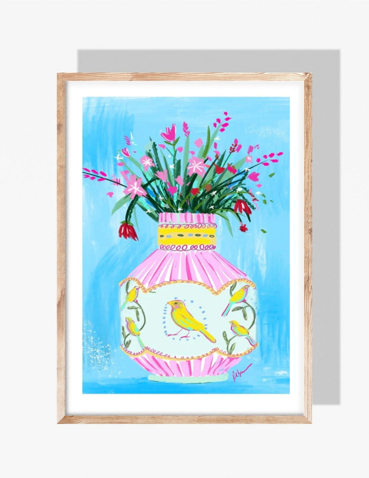 BIRD VASE - Art Print