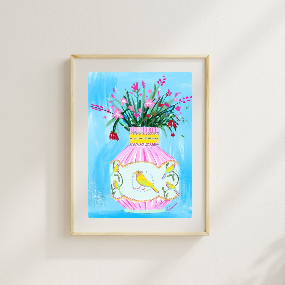BIRD VASE - Art Print