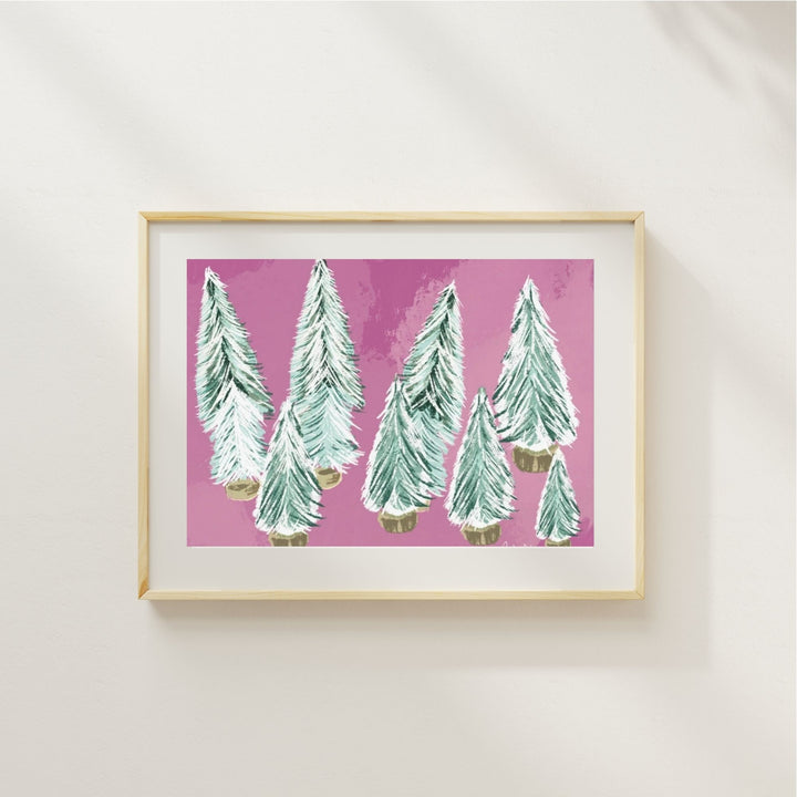 BOTTLE BRUSH TREES - Art Print