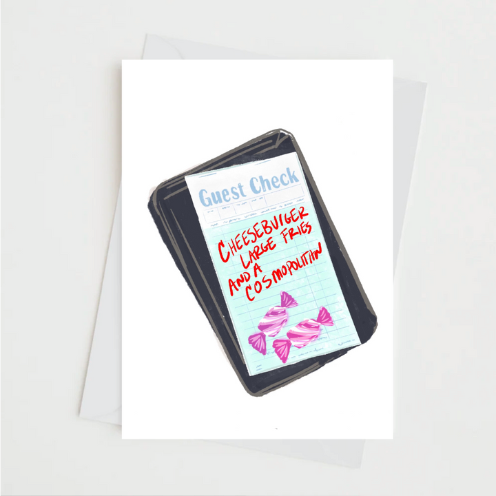 BURGER & COSMO - Note Card