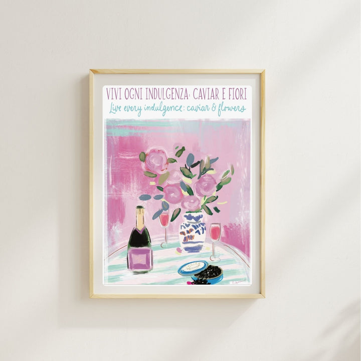 CAVIAR & FLOWERS - Art Print