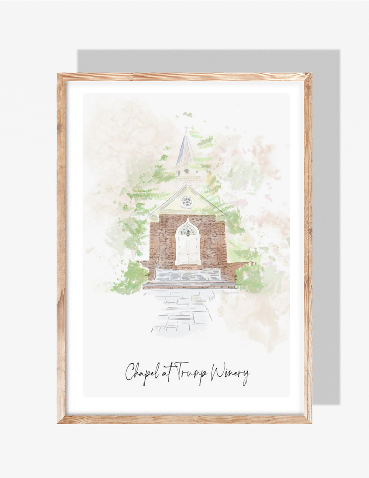CHAPEL AT TRUMP WINERY - Art Print
