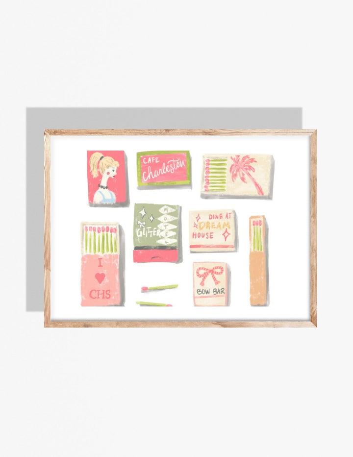 CHARLESTON MATCHBOOK - Art Print