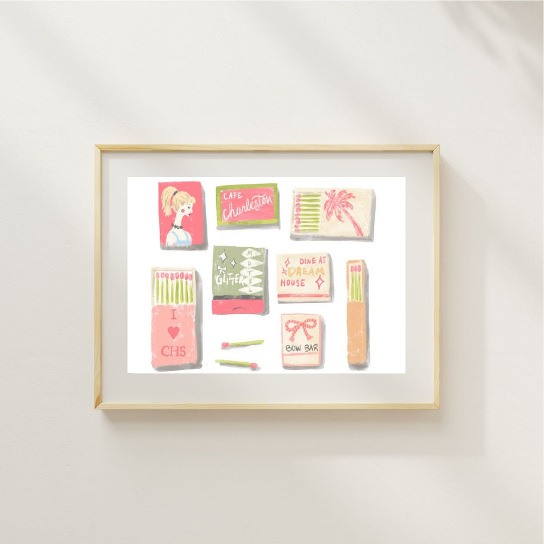 CHARLESTON MATCHBOOK - Art Print