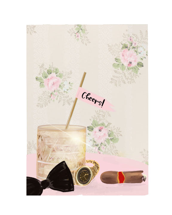 CHEERS CIGAR!  - Note Card