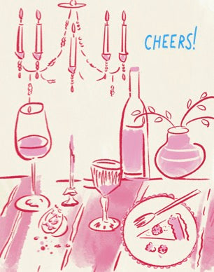 CHANDELIER CHEERS-NOTE CARD