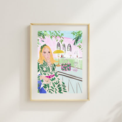 CHIC AT THE BAR - Art Print
