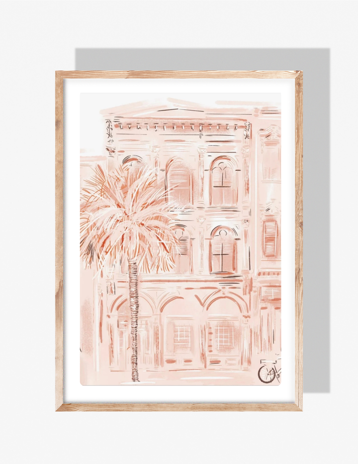 CHARLESTON IN PEACH - Art Print