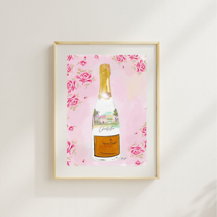 CHARLESTON ROSE BOTTLE - Art Print