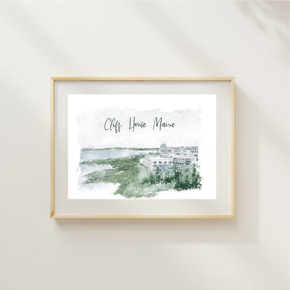 CLIFF HOUSE, MAINE - Art Print