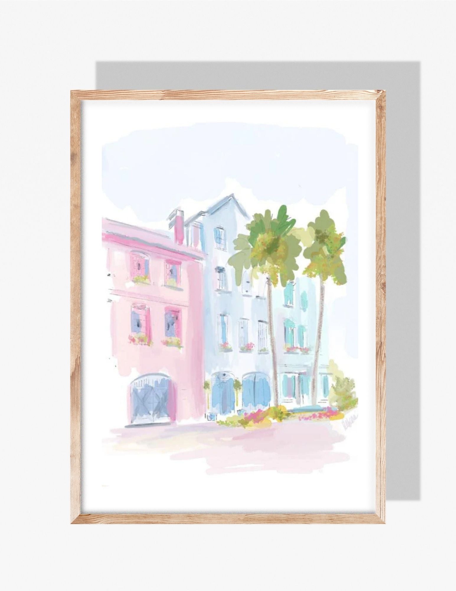 COASTAL RAINBOW ROW - Art Print