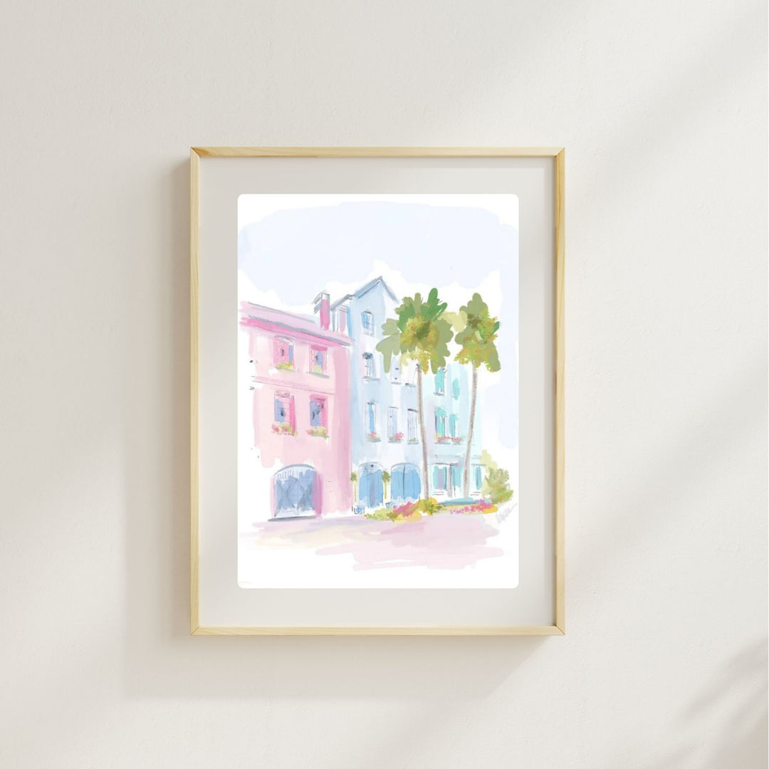 COASTAL RAINBOW ROW - Art Print