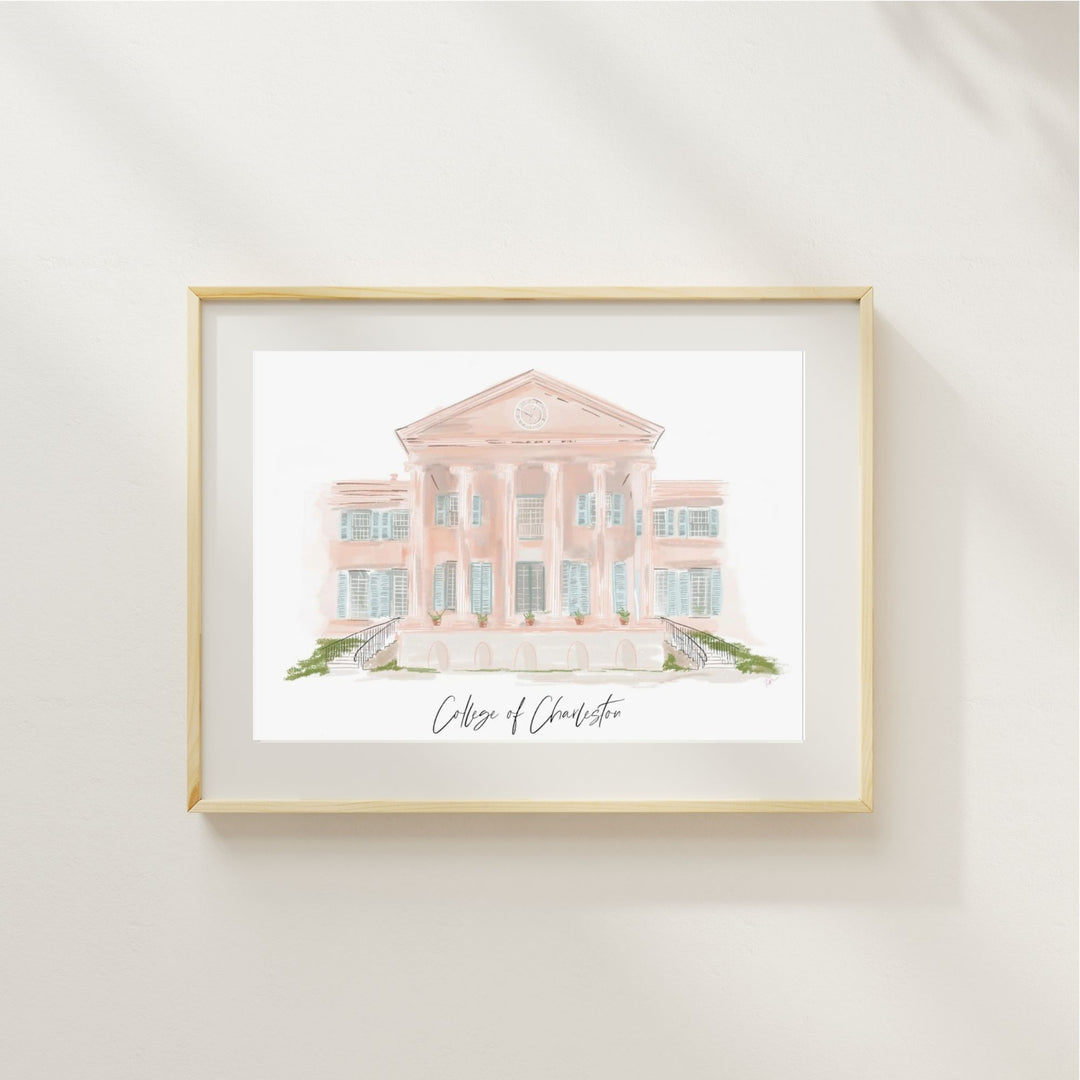 COLLEGE OF CHARLESTON - Art Print