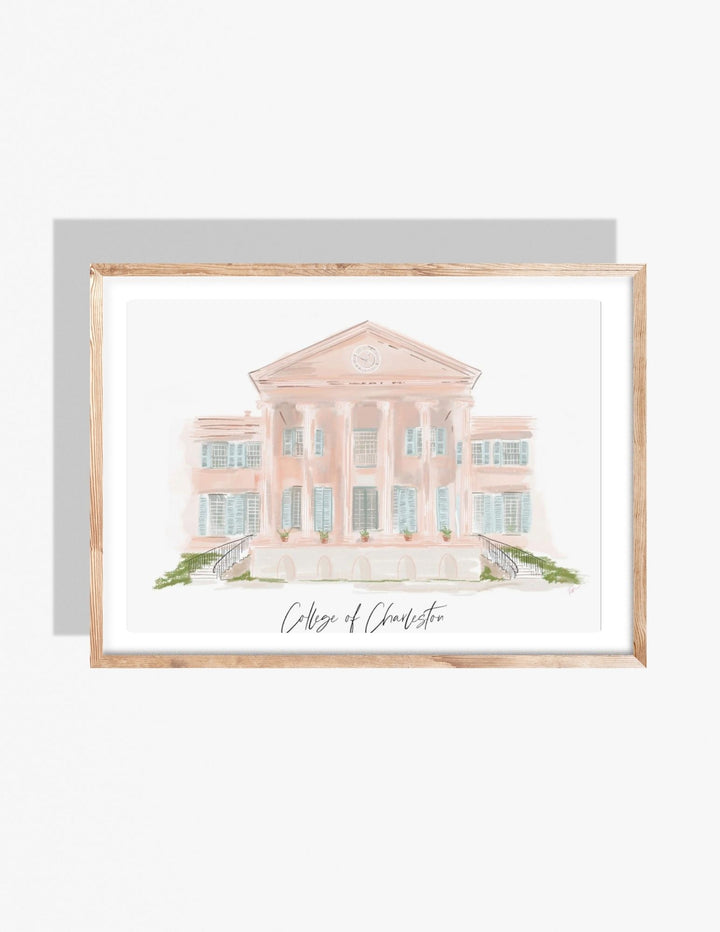 COLLEGE OF CHARLESTON - Art Print