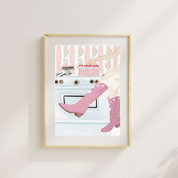 COWGIRL KITCHEN - Art Print